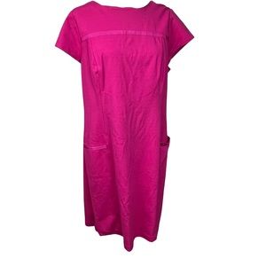 Boden Paddington Hot Pink Shift Dress WQ081 Pockets Size 14R